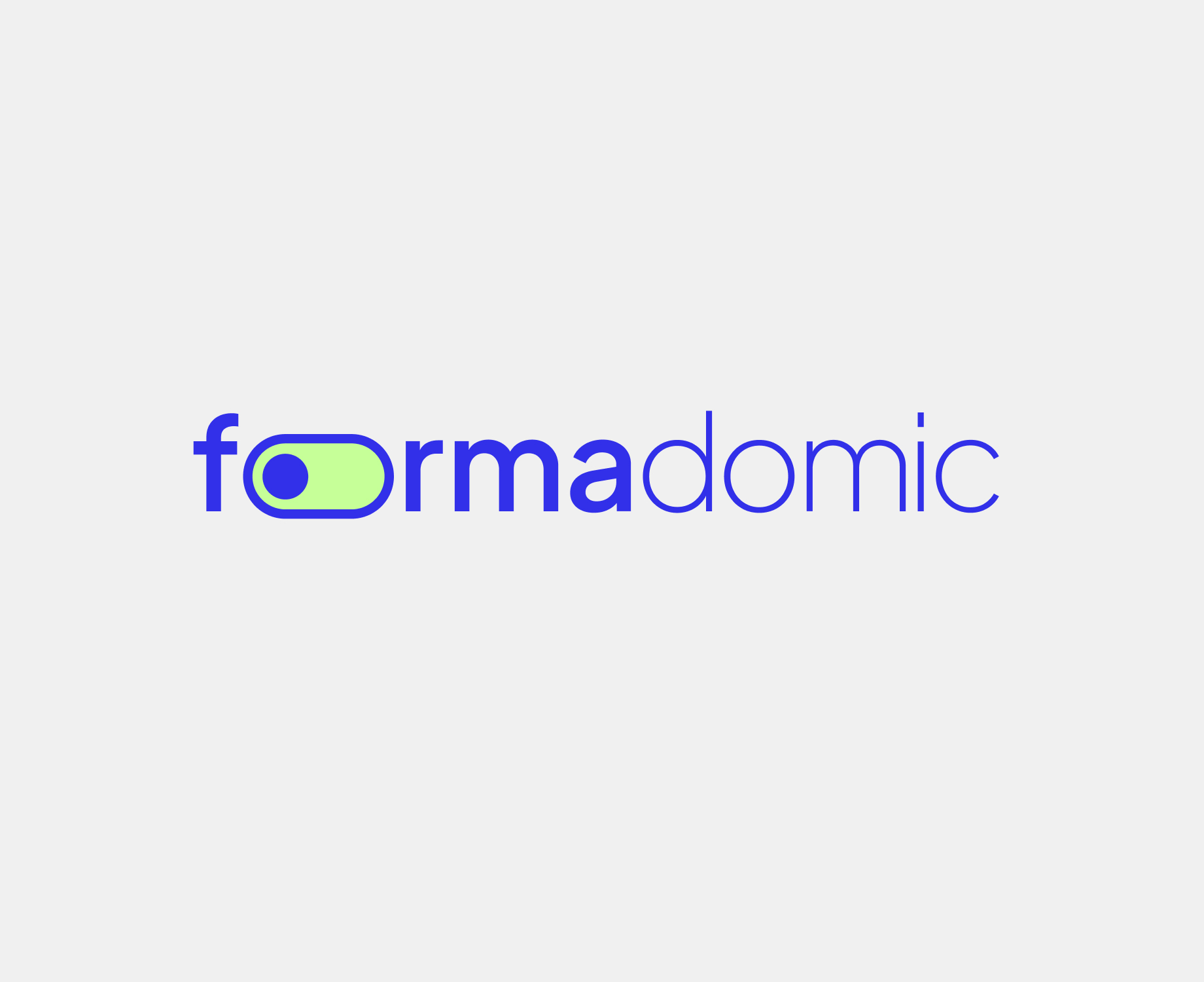 logo Formadomic avec au milieu un toggle pour signifier son double service